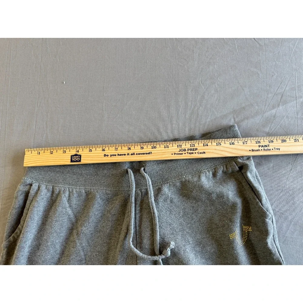 True Religion Pants Joggers Large Loungewear Mens  Gray Sweatpants studded Logo‎